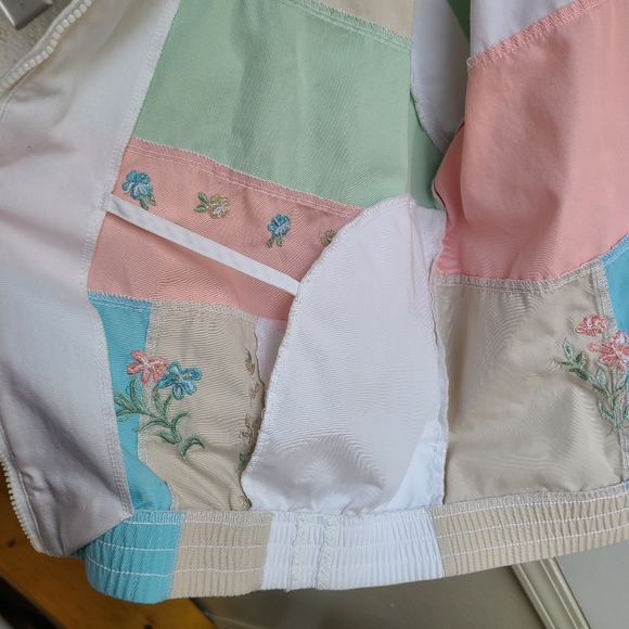 Vintage Koret Francisca Patchwork Light Jacket Size L - Picture 4 of 13